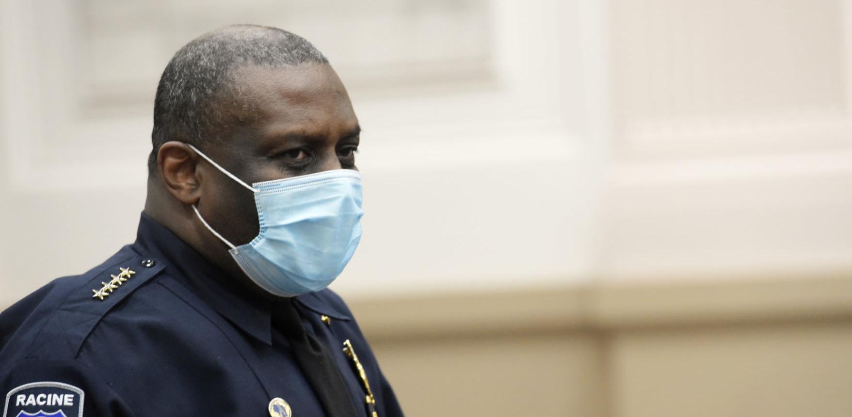 Police Chief Art Howell in a mask